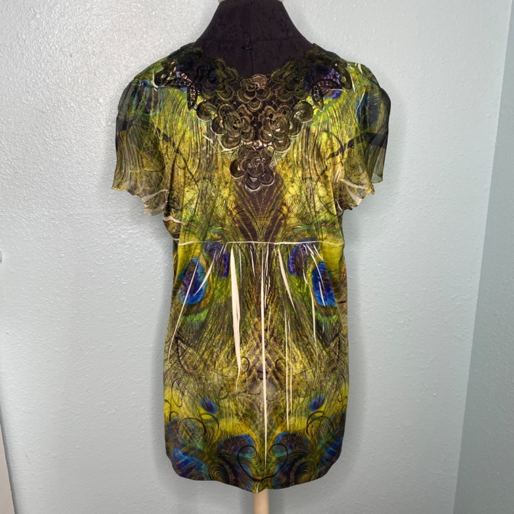 One World Green Blouse - Picture 3 of 11